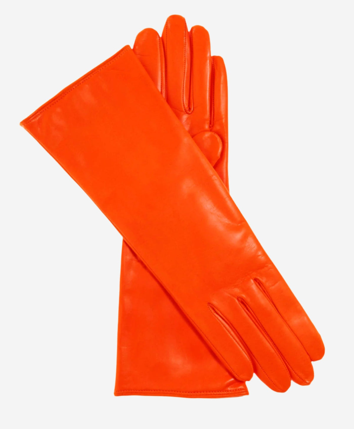 Camilla (pumpkin) - Italian "4 button length" cashmere lined leather gloves — photo 1 of 8