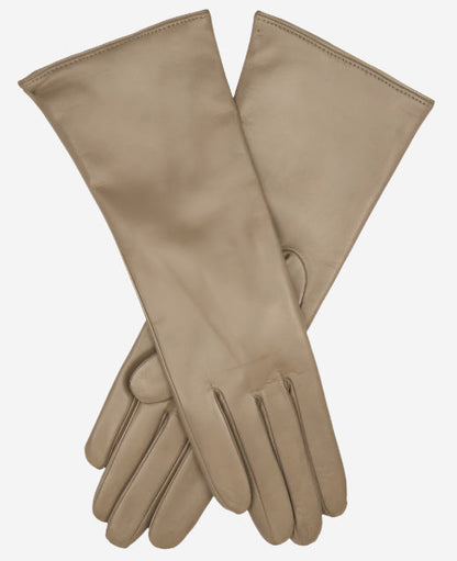 Camilla (taupe) - Italian "4 button length" cashmere lined leather gloves — photo 1 of 8