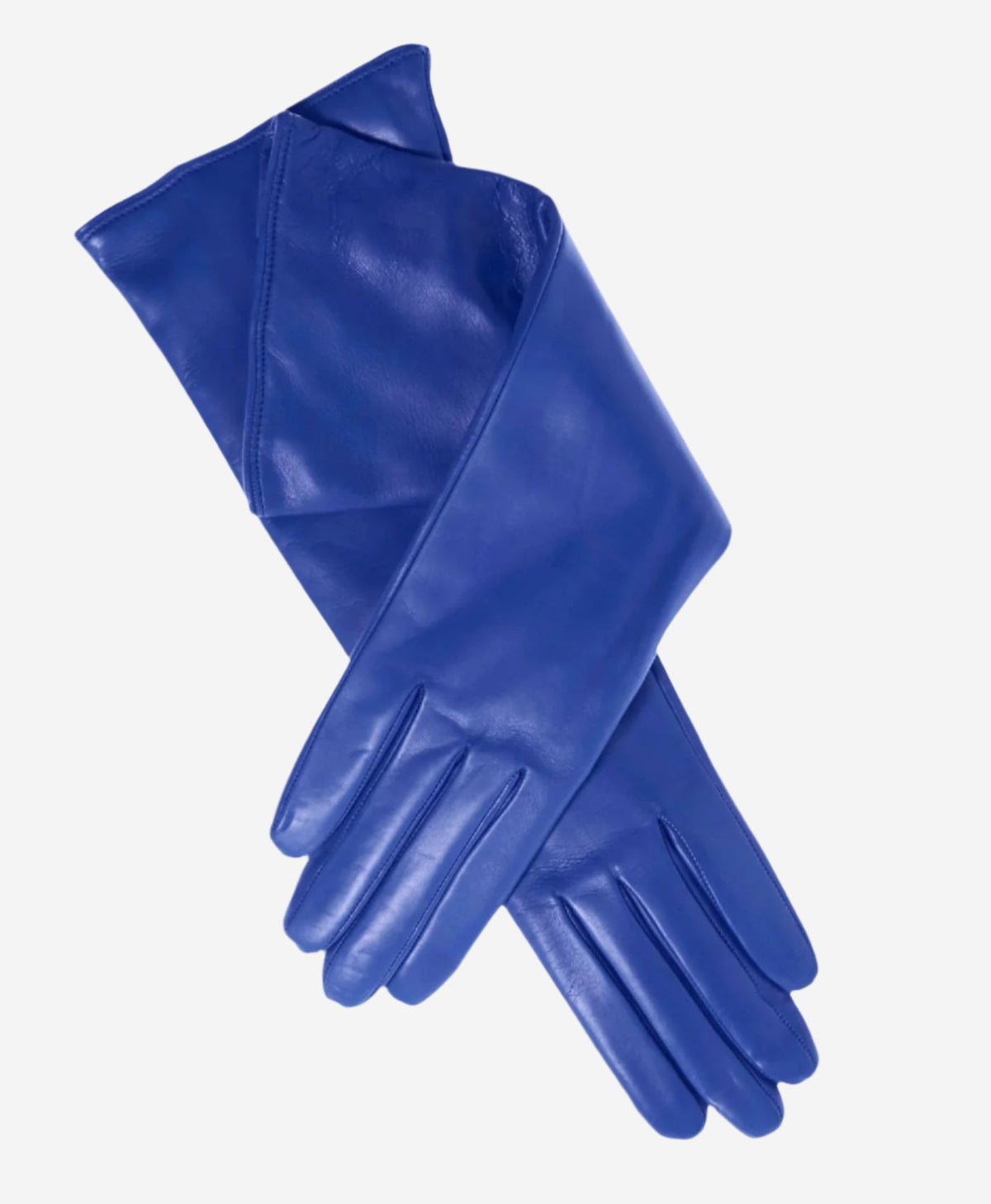 Leonora (blue) - Italian cashmere lined 6-button length leather gloves — photo 1 of 9