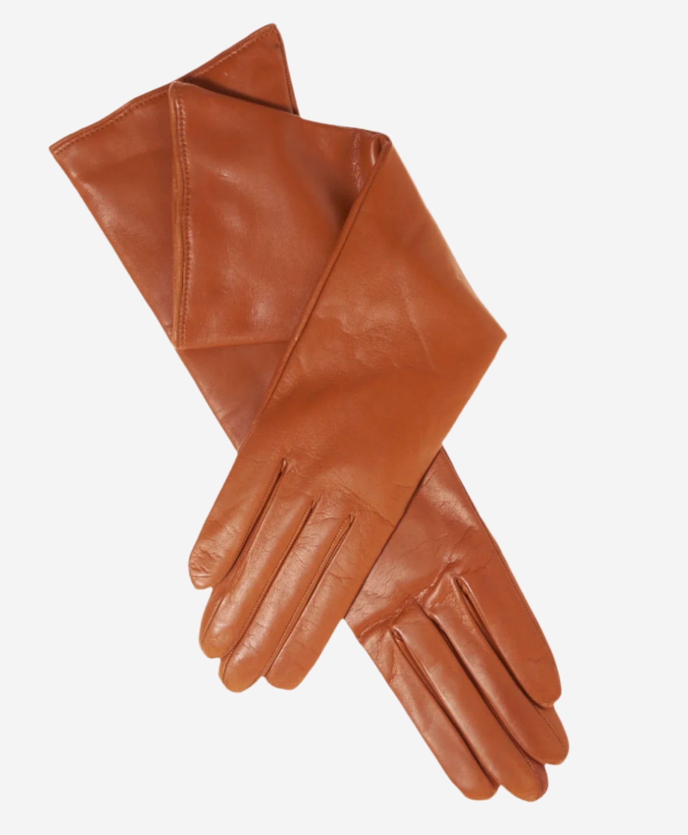 Leonora (cognac) - Italian cashmere lined 6-button length leather gloves — photo 1 of 8