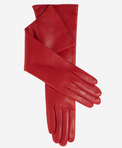 Leonora (red) - Italian "8 Button Length" Cashmere Lined Leather Gloves — photo 1 of 8