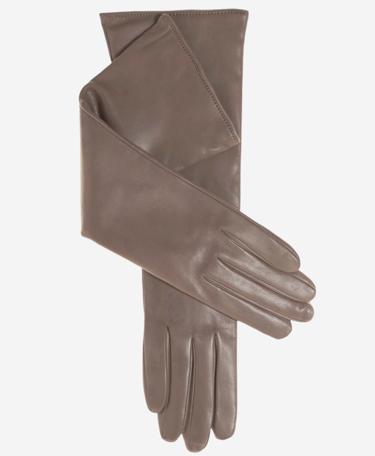 Leonora (taupe) - Italian "8 Button Length" Cashmere Lined Leather Gloves — photo 1 of 8