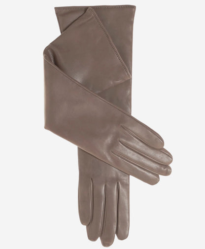 Leonora (taupe) - Italian "8 Button Length" Cashmere Lined Leather Gloves — photo 1 of 8
