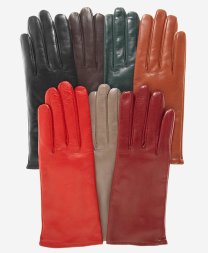 FC04 (red) - Women's Italian cashmere lined leather gloves — photo 2 of 8