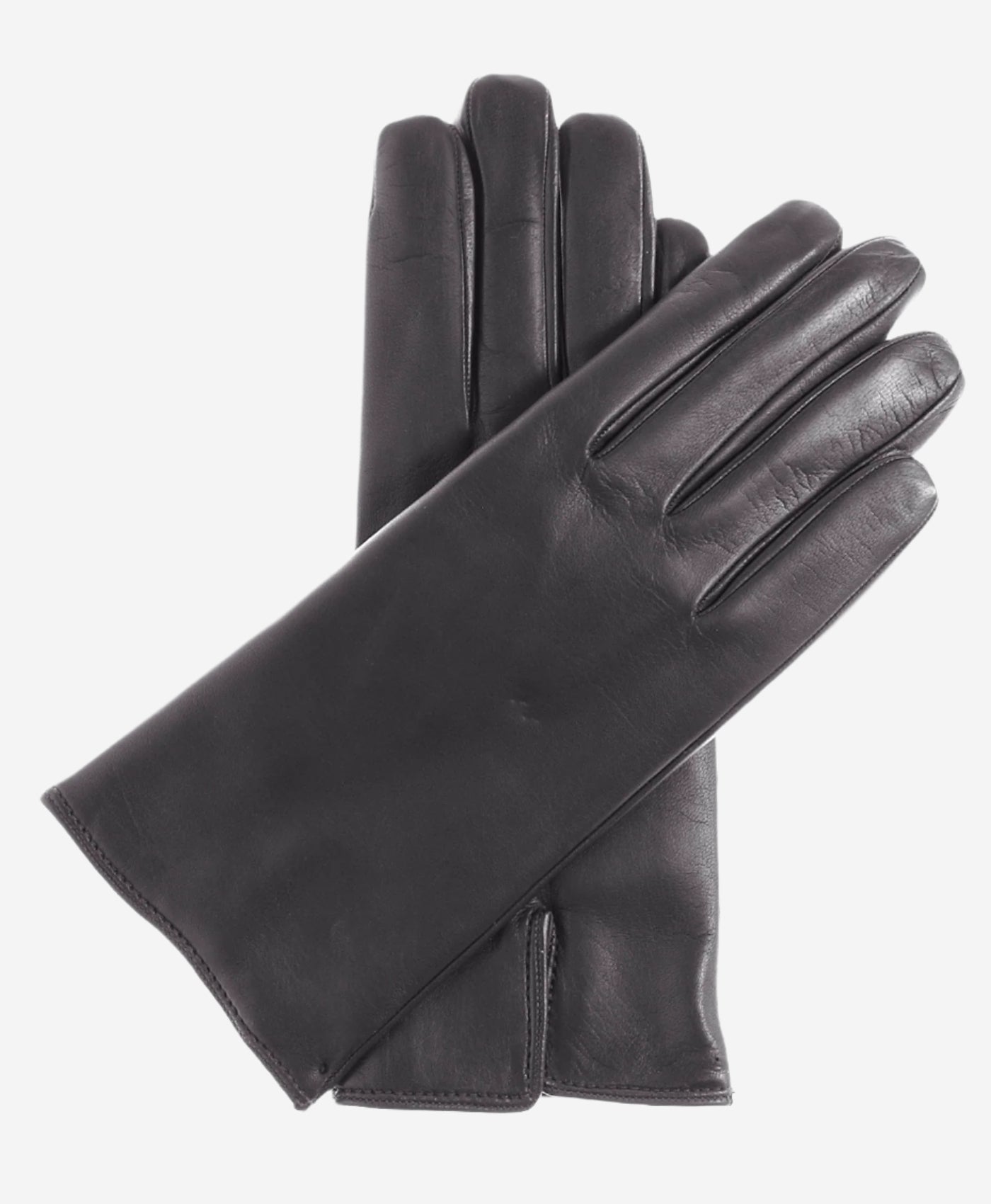 FC05 (black) - Women's Italian cadet short fingered cashmere lined leather gloves — photo 1 of 7
