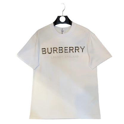 Burberry T-Shirt Without Collar 'White & Gold'
