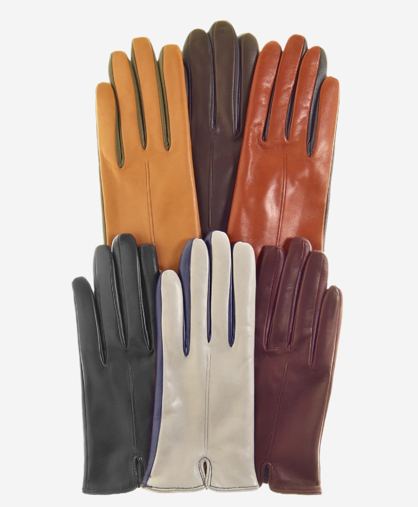 FC34 (xb) - Women's Italian touchscreen cashmere lined leather gloves — photo 3 of 9