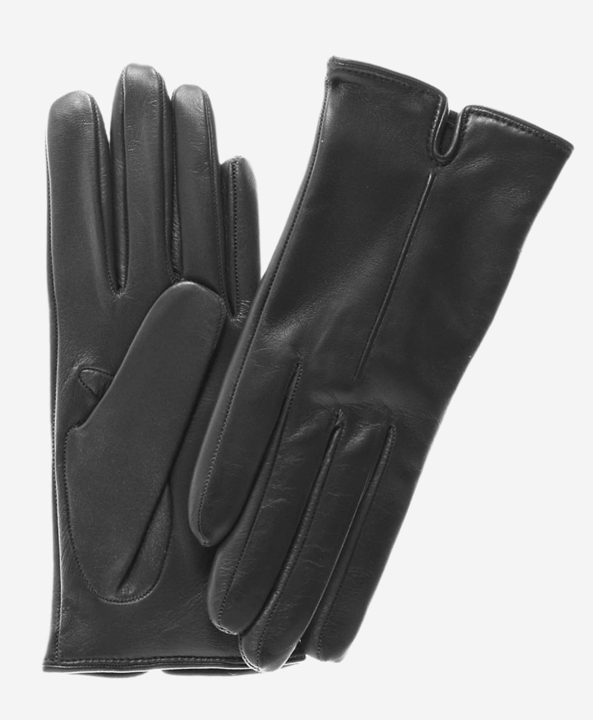 FC34 (black) - Women's Italian touchscreen cashmere lined leather gloves — photo 1 of 9