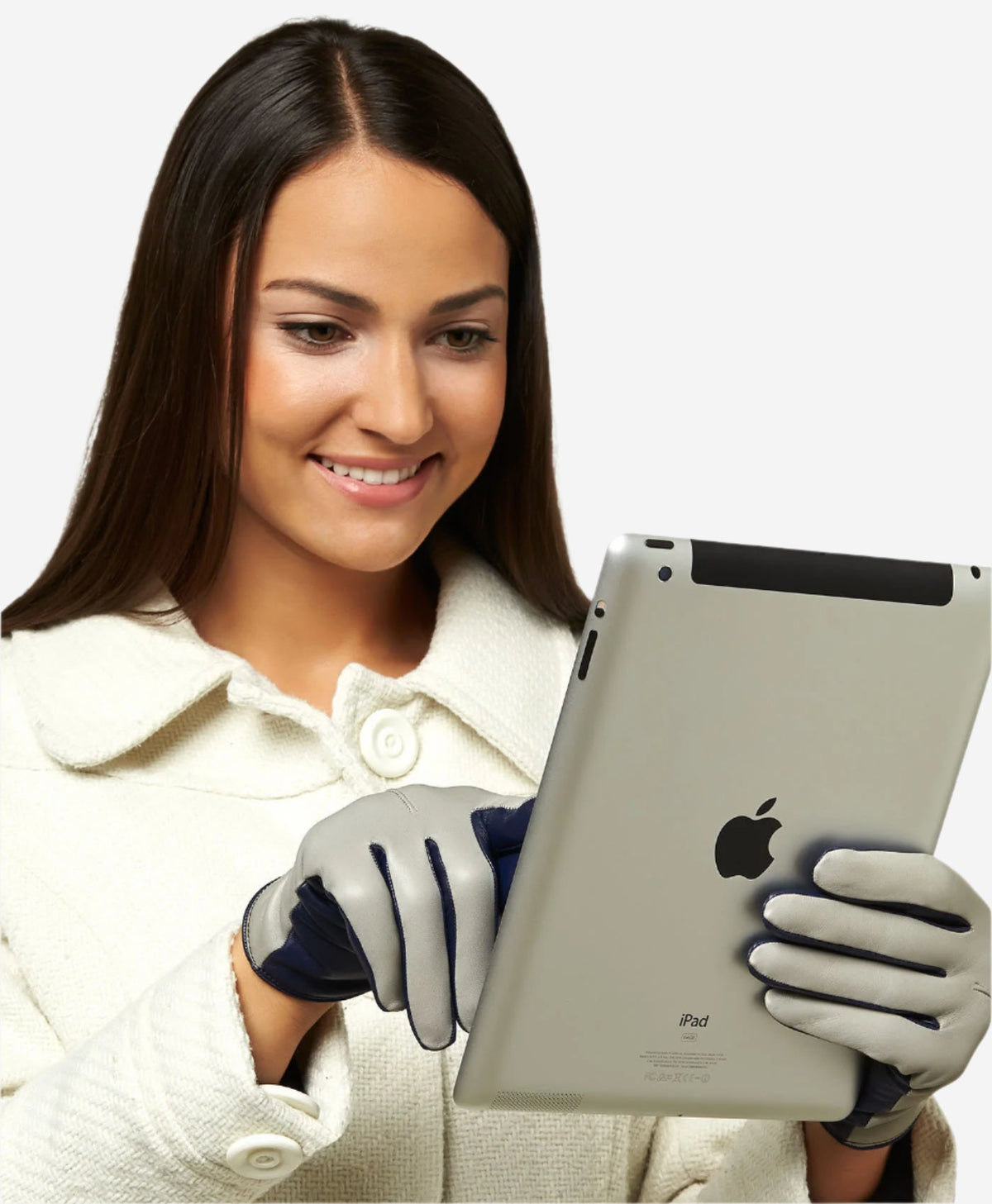 FC34 (xb) - Women's Italian touchscreen cashmere lined leather gloves — photo 2 of 9