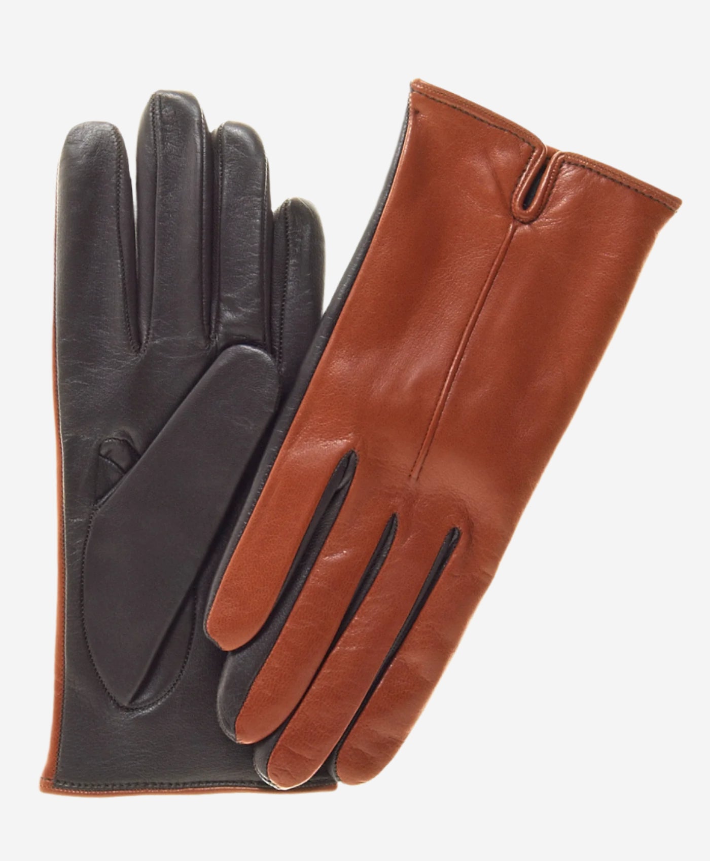 FC34 (medium brown) - Women's Italian touchscreen cashmere lined leather gloves — photo 2 of 10