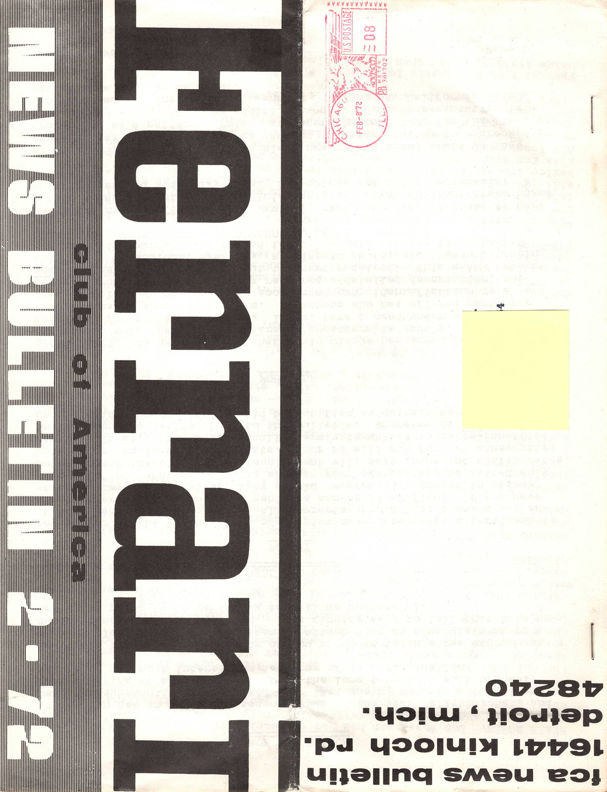 FCA News Bulletin 1972 -  2