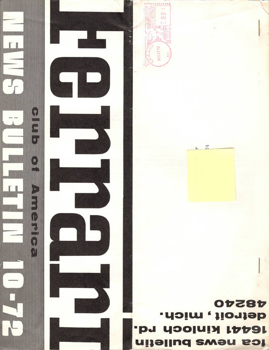 FCA News Bulletin 1972 - 10