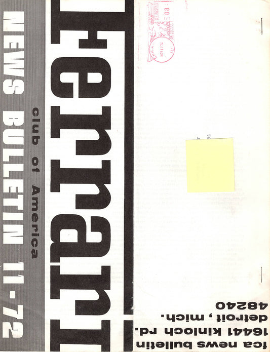 FCA News Bulletin 1972 - 11