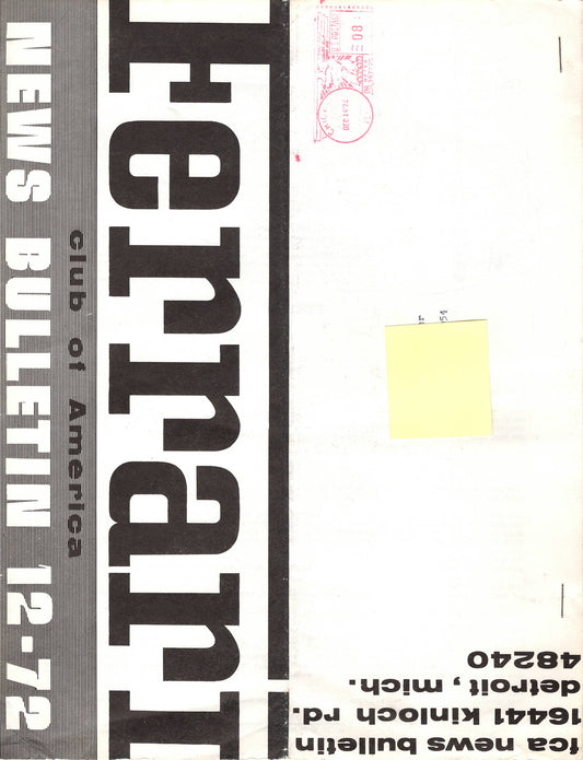 FCA News Bulletin 1972 - 12