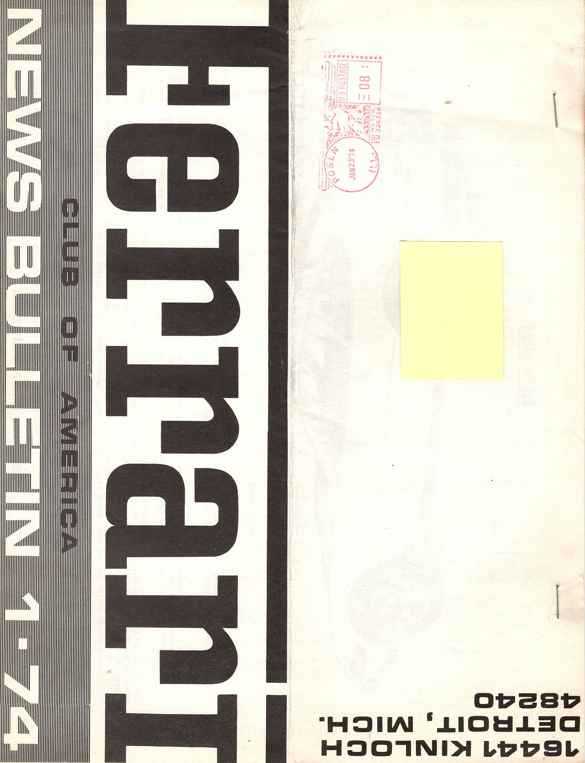 FCA News Bulletin 1974 -  1
