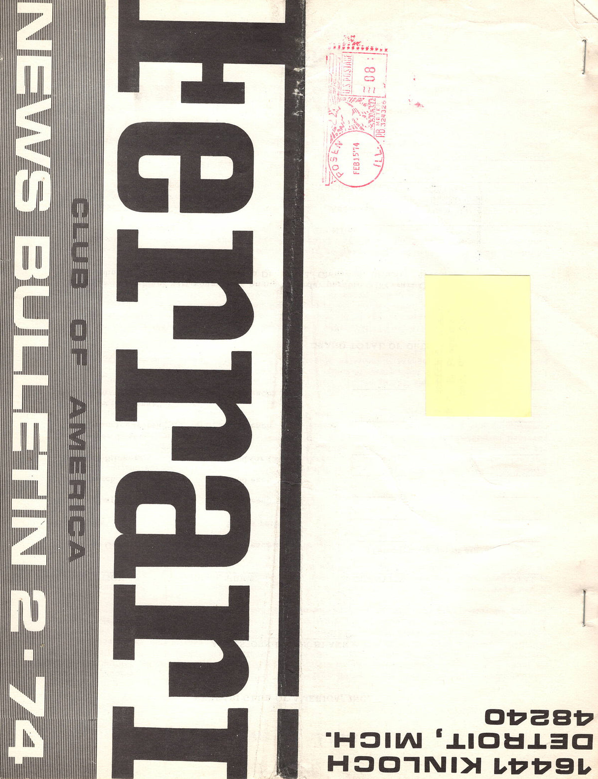 FCA News Bulletin 1974 -  2