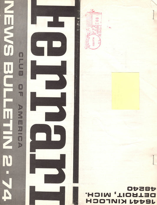 FCA News Bulletin 1974 -  2