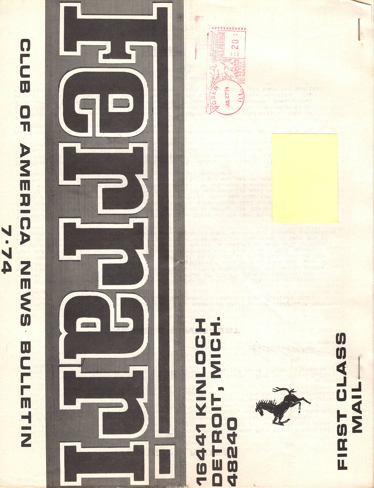 FCA News Bulletin 1974 -  7