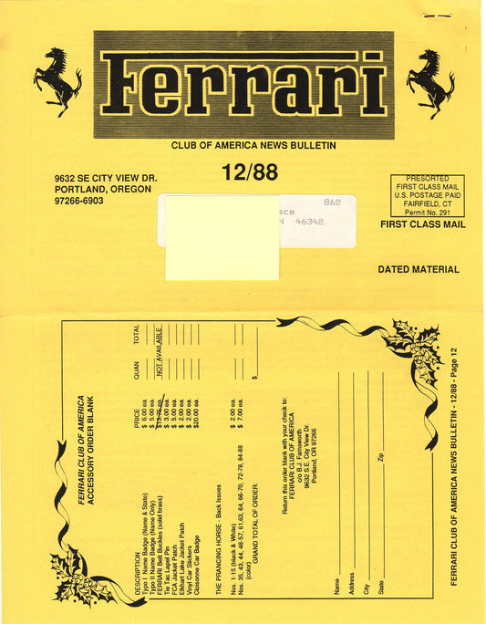 FCA News Bulletin 1988 - 12