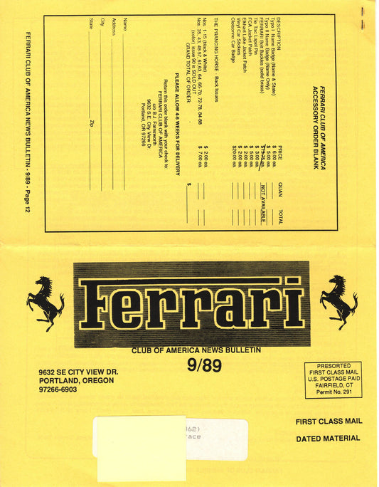 FCA News Bulletin 1989 -  9