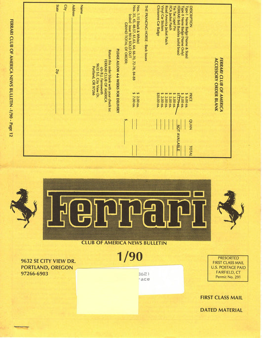 FCA News Bulletin 1990 -  1