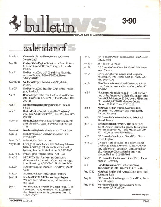FCA News Bulletin 1990 -  3