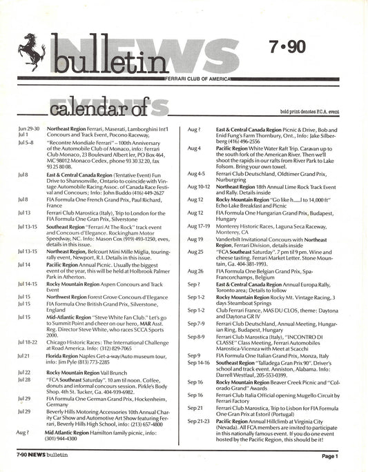 FCA News Bulletin 1990 -  7