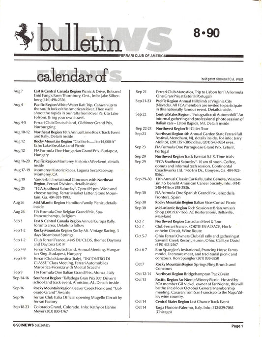 FCA News Bulletin 1990 -  8