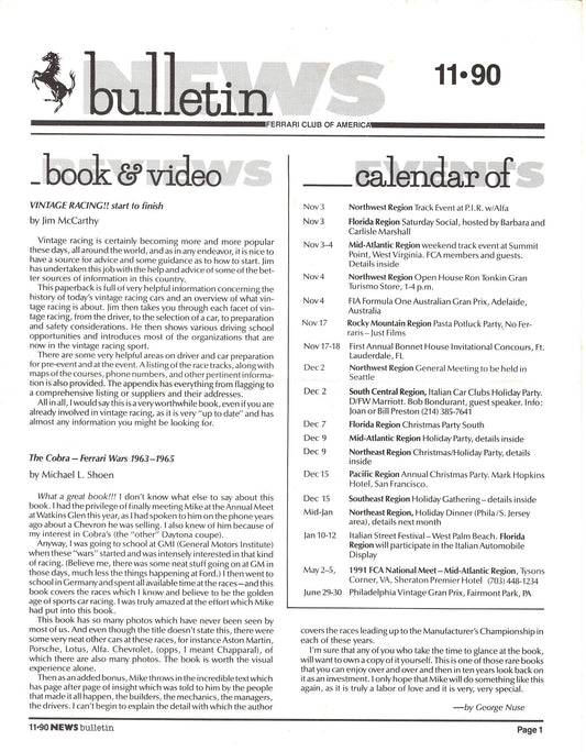 FCA News Bulletin 1990 - 11