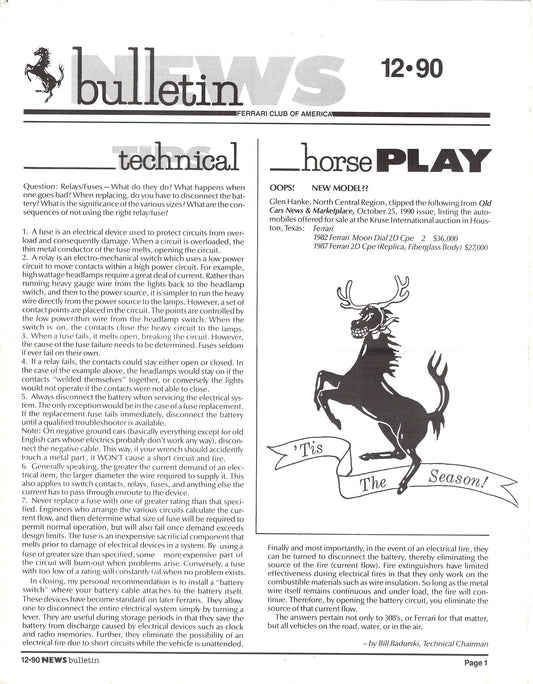FCA News Bulletin 1990 - 12