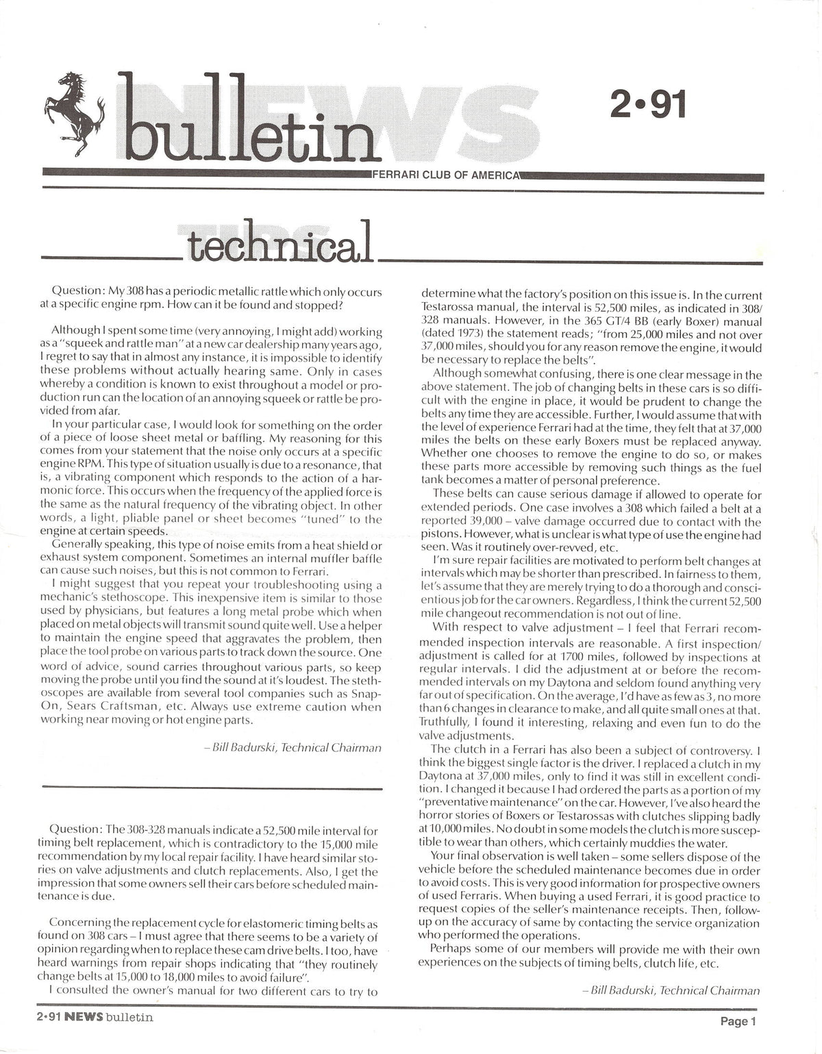 FCA News Bulletin 1991 -  2