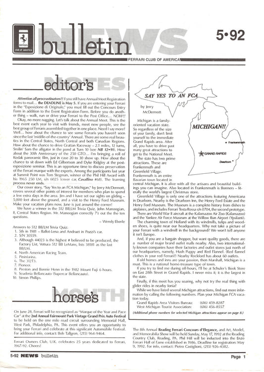 FCA News Bulletin 1992 -  5