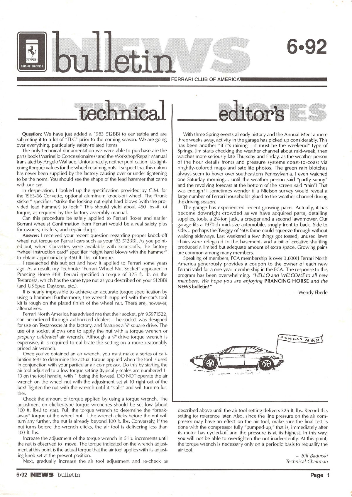 FCA News Bulletin 1992 -  6