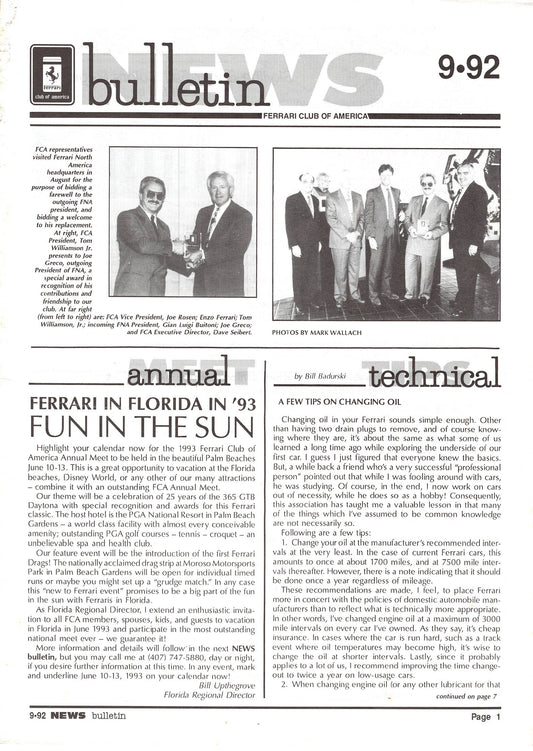 FCA News Bulletin 1992 -  9