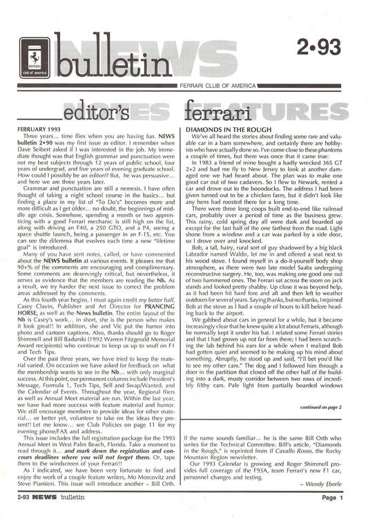 FCA News Bulletin 1993 -  2