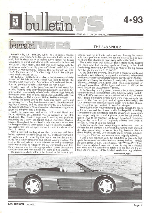 FCA News Bulletin 1993 -  4