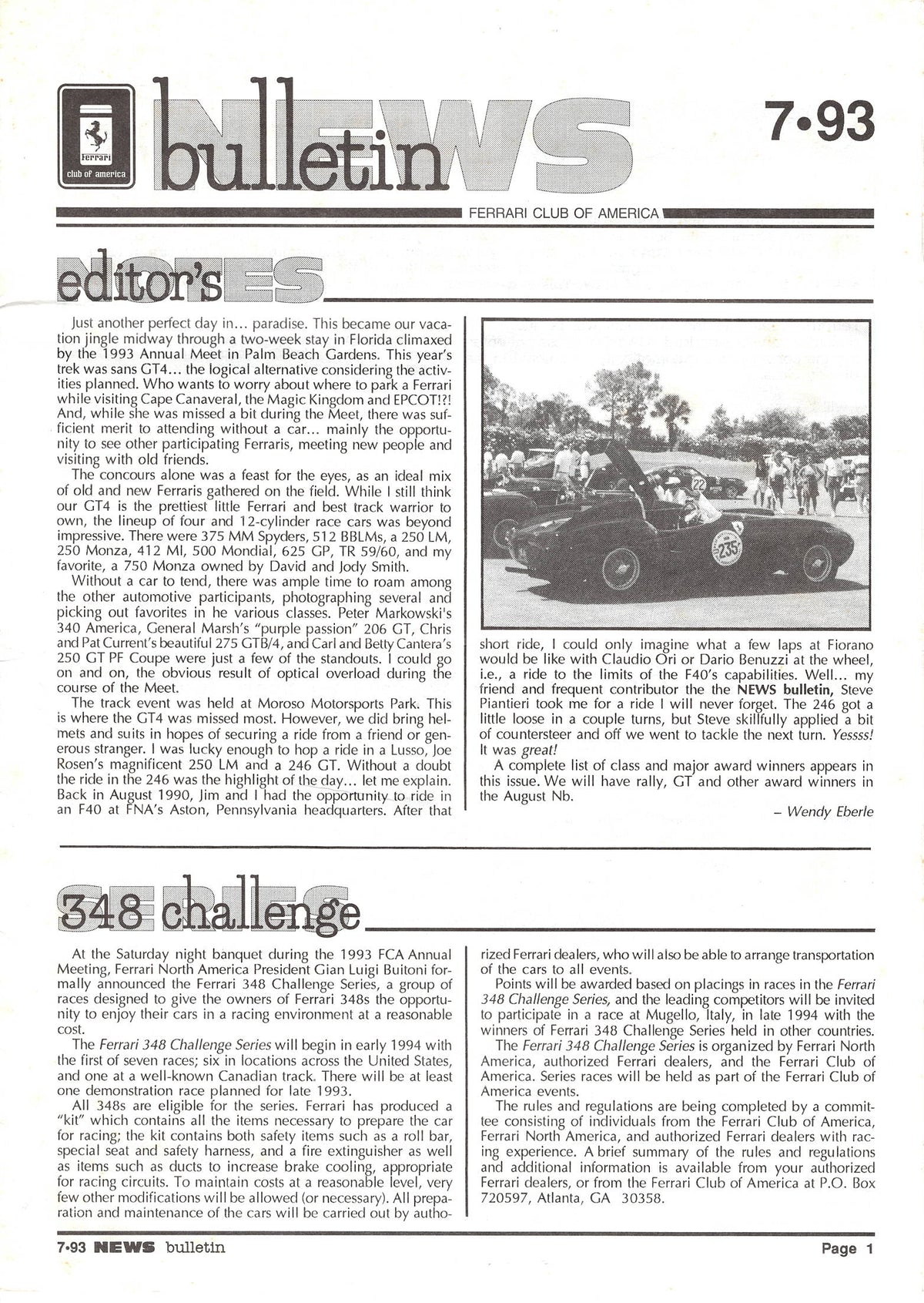 FCA News Bulletin 1993 -  7