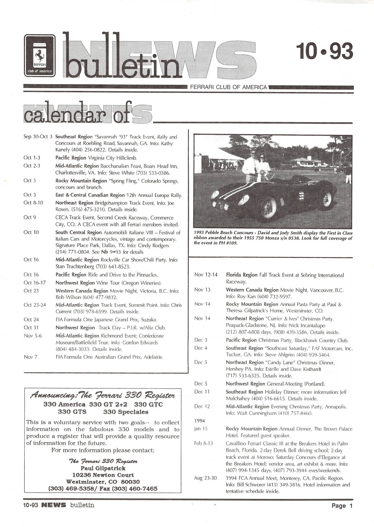 FCA News Bulletin 1993 - 10