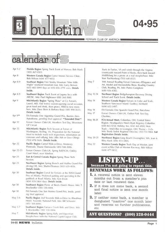 FCA News Bulletin 1995 -  4