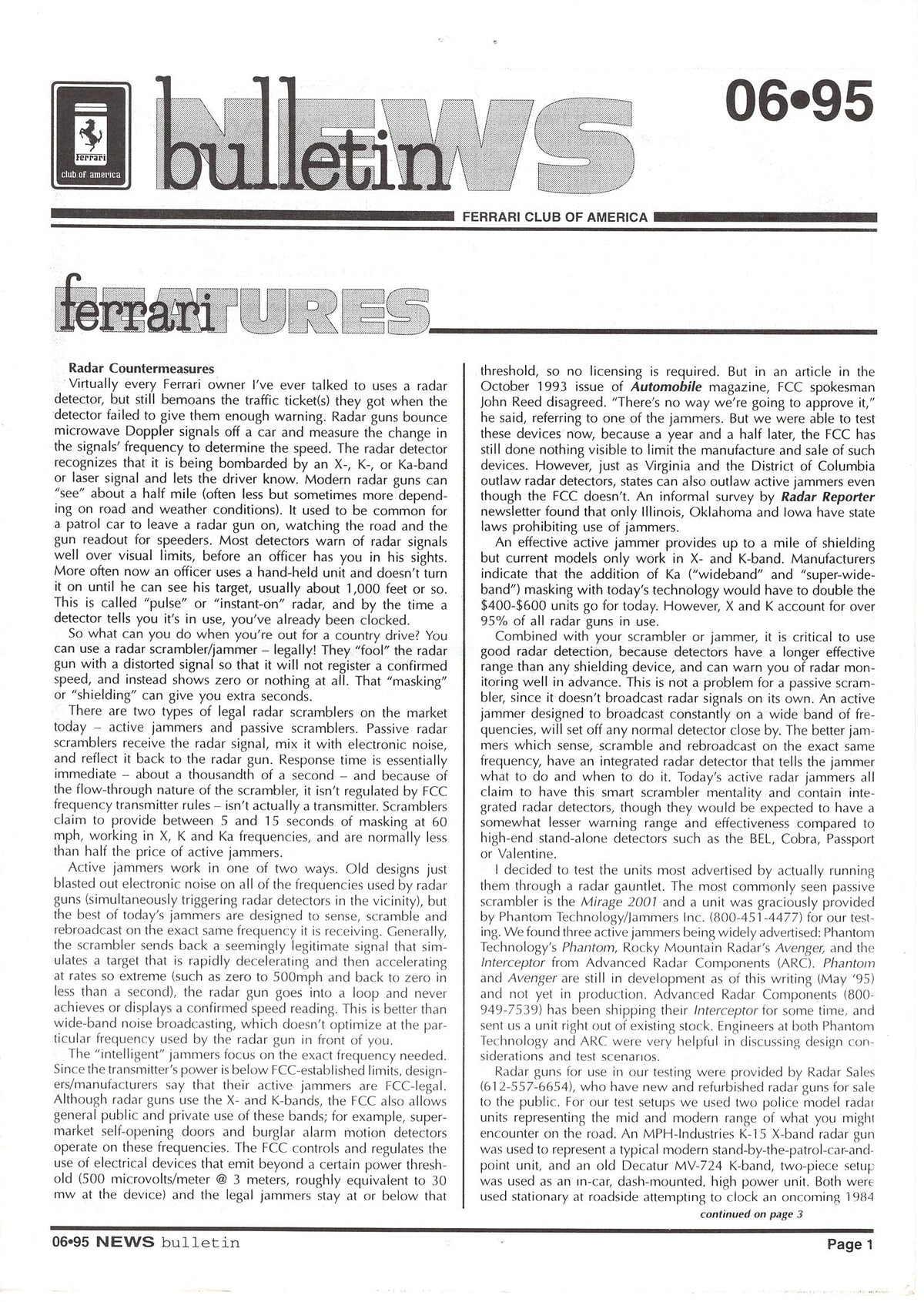 FCA News Bulletin 1995 -  6