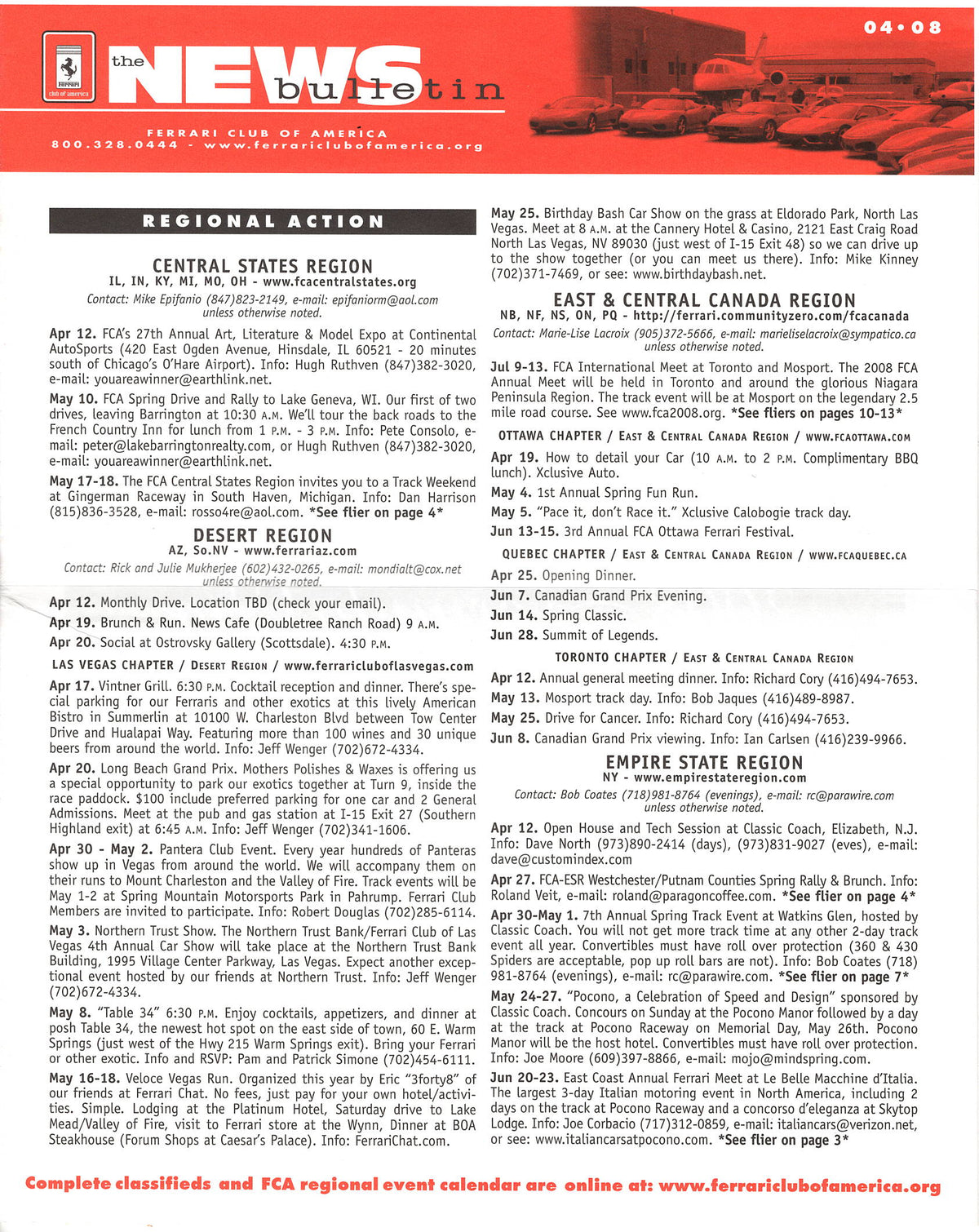 FCA News Bulletin 2008 -  4