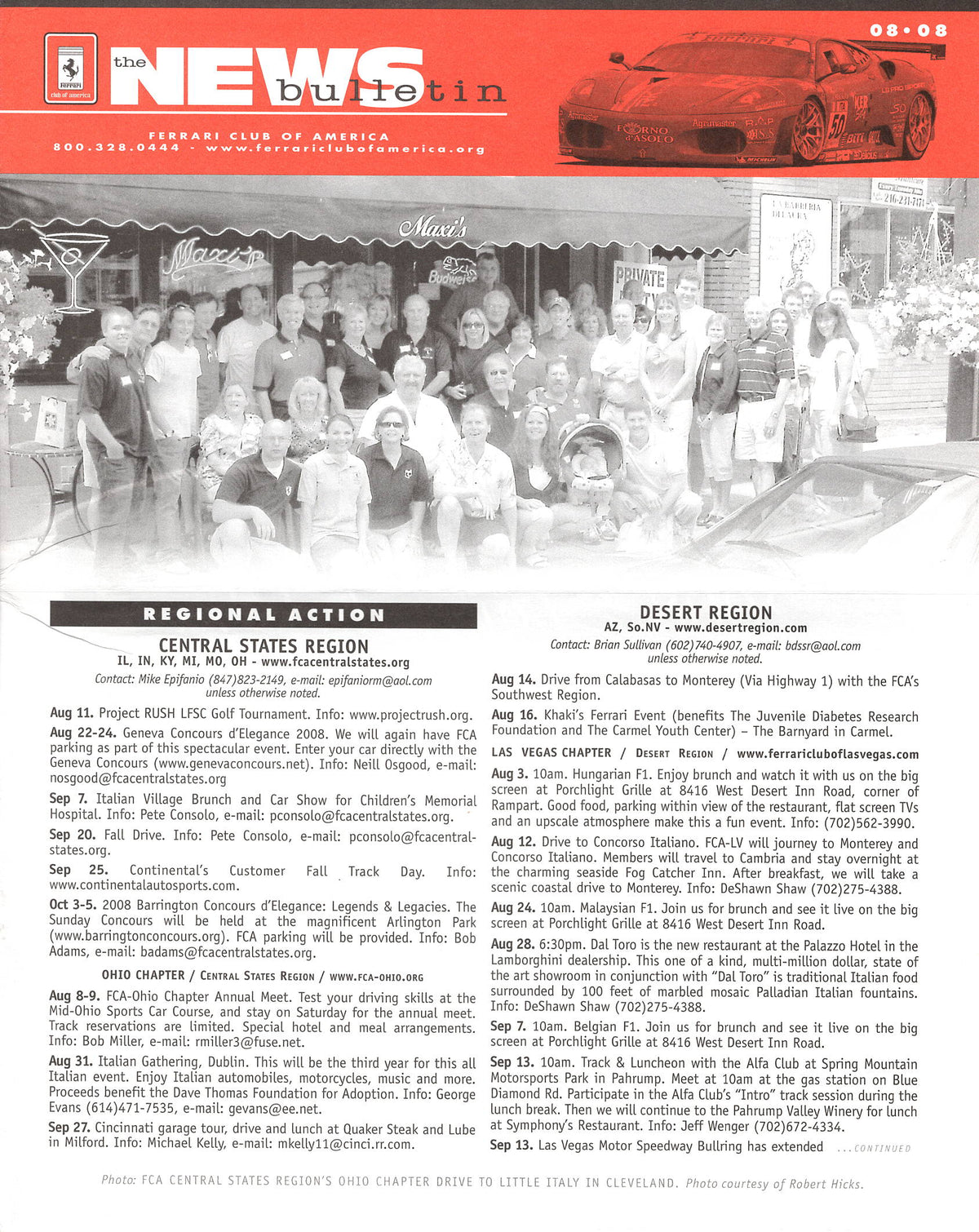 FCA News Bulletin 2008 -  8