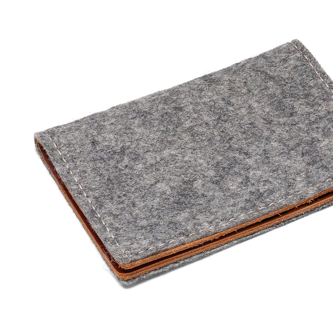Felt and Leather Bifold Wallet