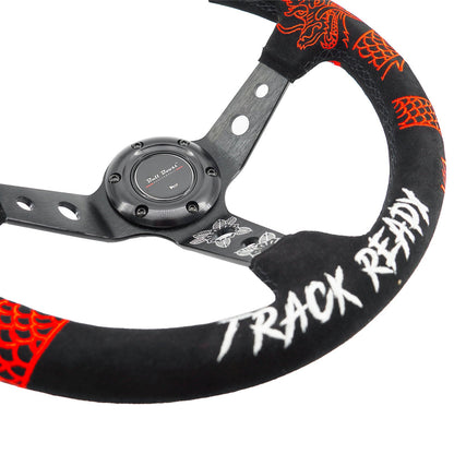 Track Ready Suede Steering Wheel For 01-06 BMW 320 325 328 330 M3 Z4 E90 Mini Cooper