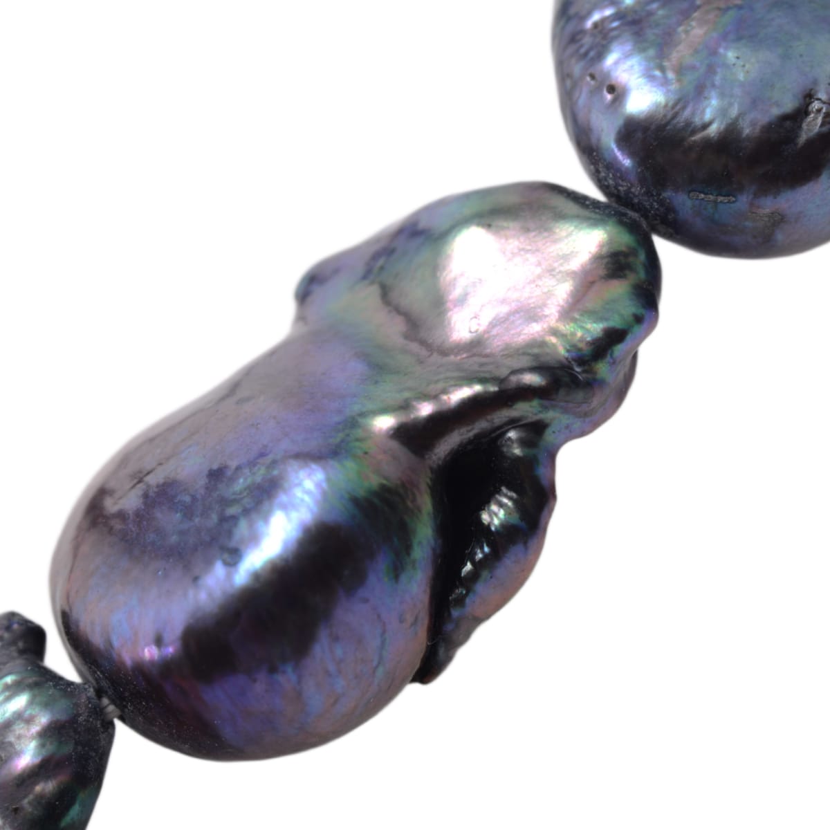 Freshwater Peacock Semi-Baroque Pearl Strand 15.5in