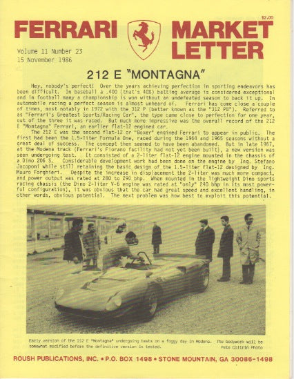 Ferrari Market Letter Vol. 11 N.23
