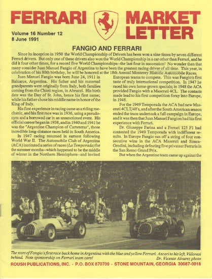 Ferrari Market Letter Vol. 16 N.12