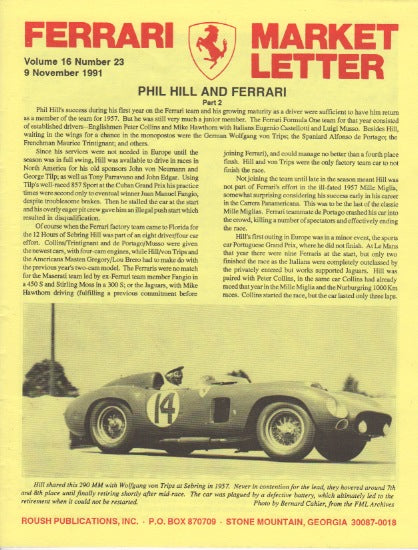 Ferrari Market Letter Vol. 16 N.23