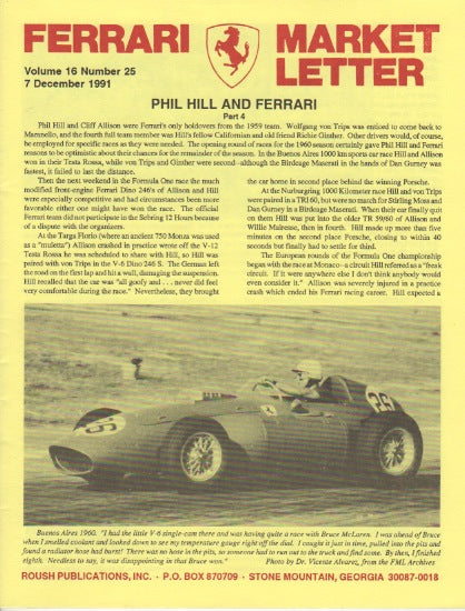 Ferrari Market Letter Vol. 16 N.25