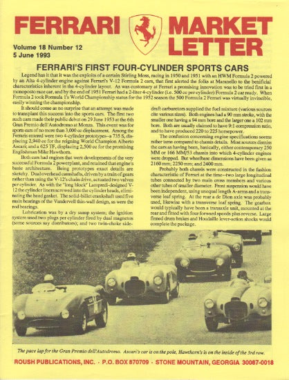 Ferrari Market Letter Vol. 18 N.12